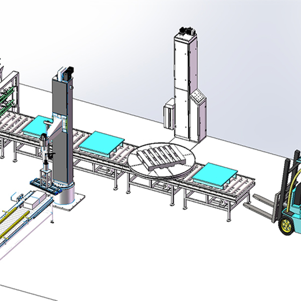 Fertilizer palletizing production line