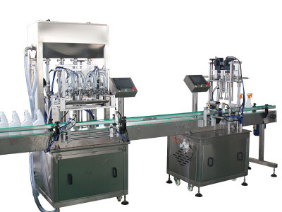 Liquid filling and capping production line
