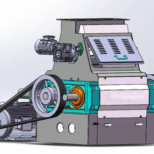 Corn flaking multi-roller flaking machine
